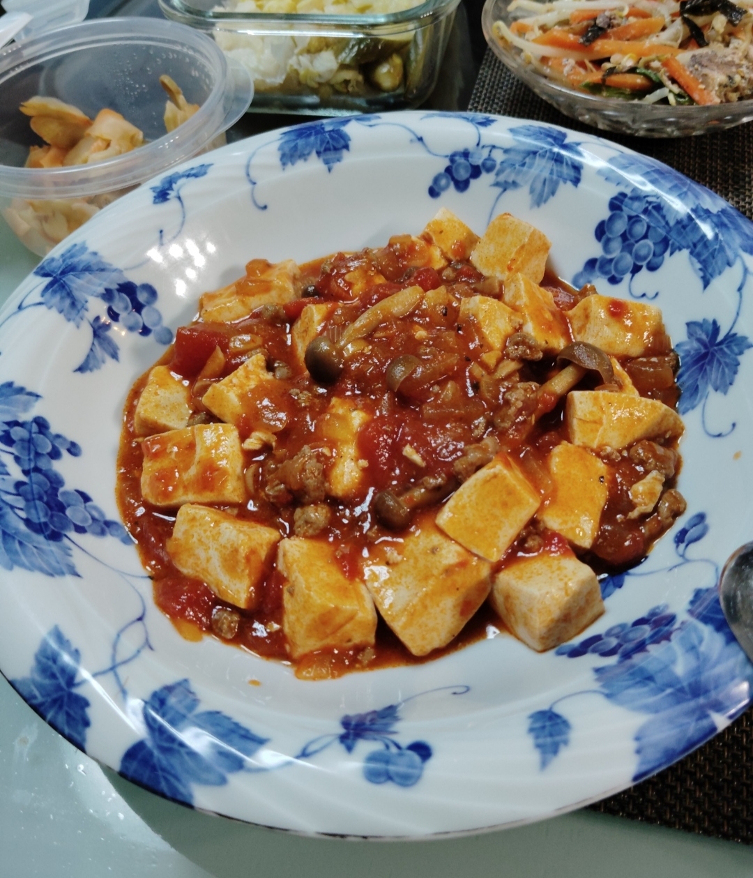 私が試行錯誤の末に完成した美味しい麻婆豆腐の実写。